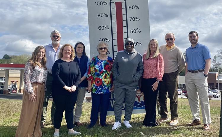 Representatives of Fieldale Farms-Springer Mountain Farms are (from left) Lisa Colston, Joe Hatfield, Heather Sinyard, Pam Owenby, Lenise Walton, Jennifer Burton, Tom Hensley and Michael Fairbairn. CANDICE HOLCOMB/Submitted
