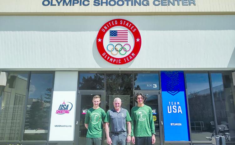 Tallulah Falls seniors Joseph McGahee (left) and Marc Crotta competed in Colorado Springs, Colo. along with coach Tim Stamey. TFS ATHLETICS/Submitted