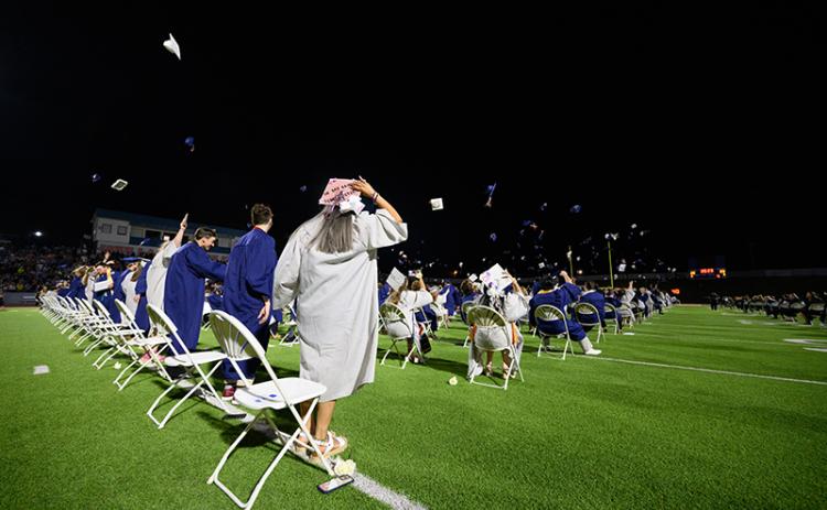 Grads throw their caps at HCHS graduation in 2023. ZACH TAYLOR/Special