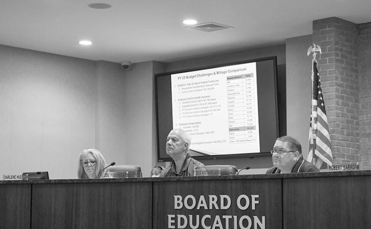 The Habersham County Board of Education held its first two budget hearings on Monday, proposing to maintain last year’s millage rate of 10.354. JULIANNE AKERS/Staff