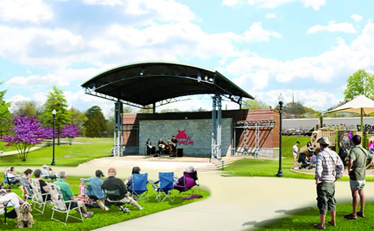 One view of the renderings of the future amphitheater in Cornelia, provided by the Carl Vinson Institute of Government, is shown. CITY OF CORNELIA/Submitted