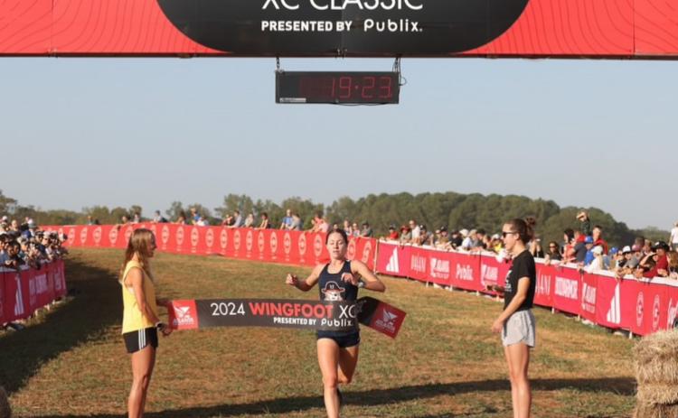 Hotard crossed the finish line in 19:23 to secure a win in the Wingfoot XC Classic’s Girls Varsity B Division last Saturday.