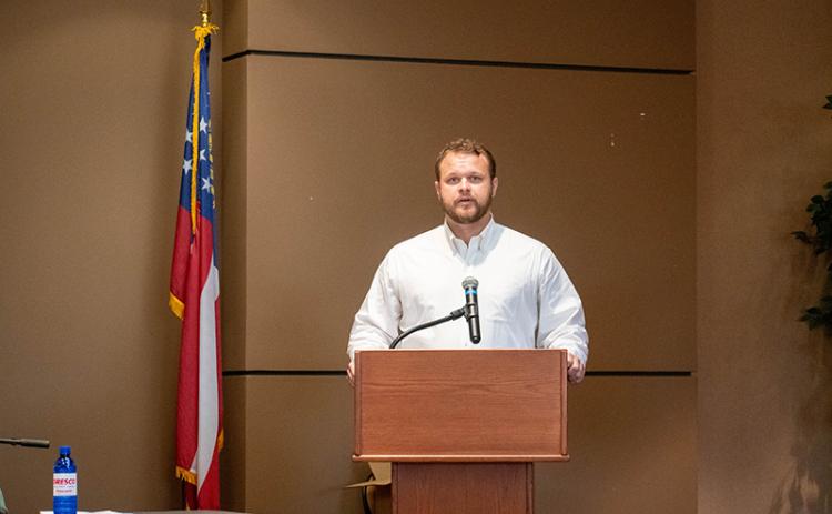 Sen. Bo Hatchett speaks at the Georgia senate study committee meeting on Aug. 30. JULIANNE AKERS/Staff