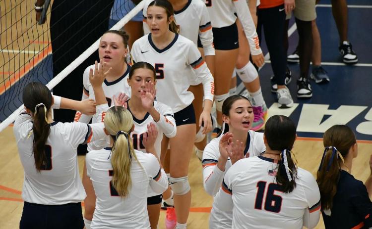 The Lady Raiders have gotten used to celebrating match wins this year. LANG STOREY/Staff