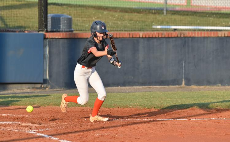 Ella Diffenderfer tries to lay down a bunt in game earlier this season. TOM ASKEW/Special