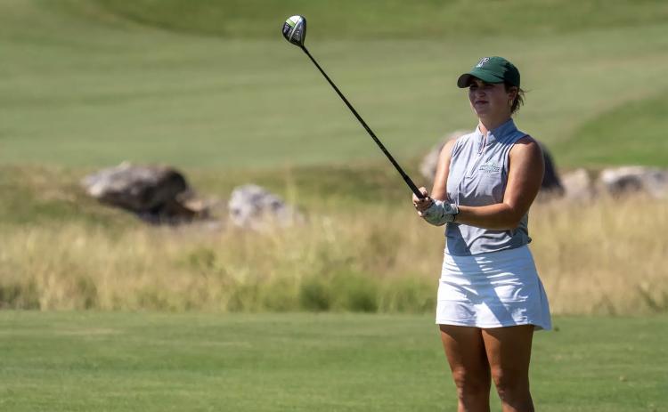 Piedmont’s Erin Donovan lines up a shot. PIEDMONT UNIVERSITY ATHLETICS
