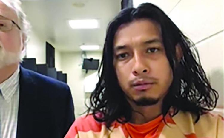Angel DeJesus Rivera-Sanchez appears in Habersham County Magistrate Court on Nov. 1 in this video screenshot. SUBMITTED