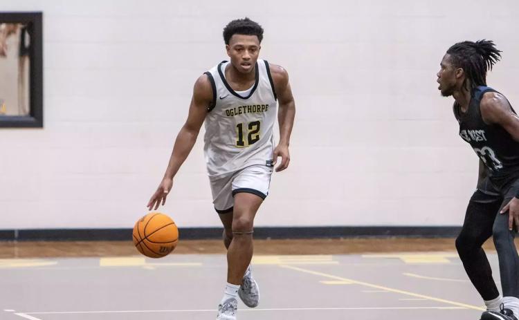 Malachi Dooley is averaging nearly 14 points per game this season for the Oglethorpe Stormy Petrels, while leading the club in both assists and minutes per game. JILL URSEM/Oglethorpe Athletics