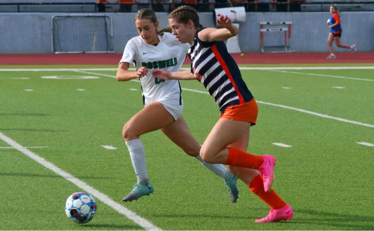 Abigail Hotard (and her easy-to-spot pink boots) is part of a senior class that has already made history for Habersham soccer. They’ll look to add to it this spring. LANG STOREY/Staff