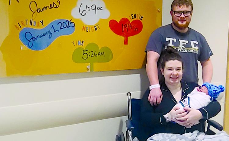 At 5:26 a.m. on Jan. 1, Walker James Crump became Northeast Georgia Medical Center Habersham’s New Year’s Day baby.  Crump was born to Anna Claire and Nathan Crump of Toccoa. SUBMITTED