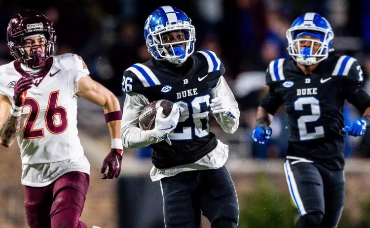 Joshua Pickett, a defensive back, hopes to see his NFL dreams realized following April’s draft. DUKE ATHLETICS