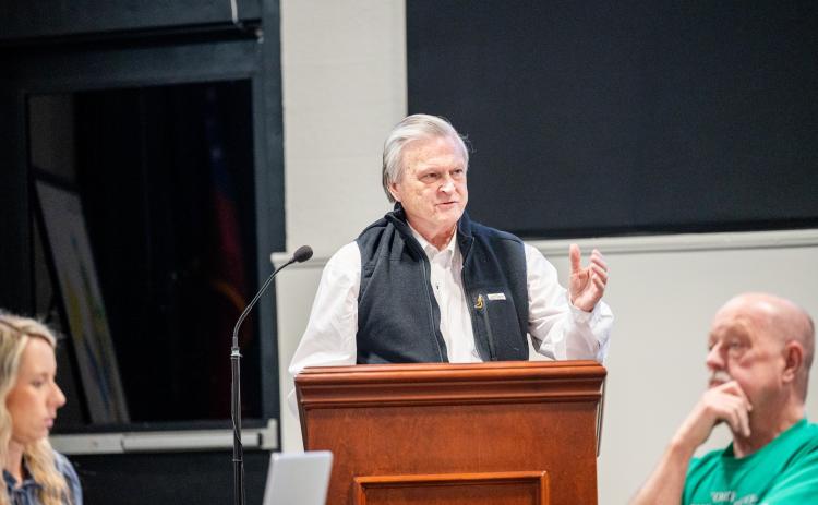 David Branch of Artisan Land Companies presents a plan for an annexed property to be developed into a retail and medical park. ZACH TAYLOR/Staff