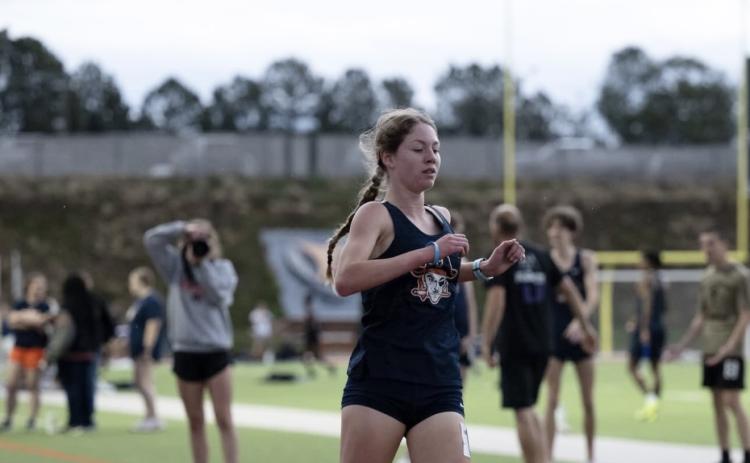 Senior Audrey Hotard is adding to her already illustrious career with the Habersham Central track team. LANG STOREY/Staff