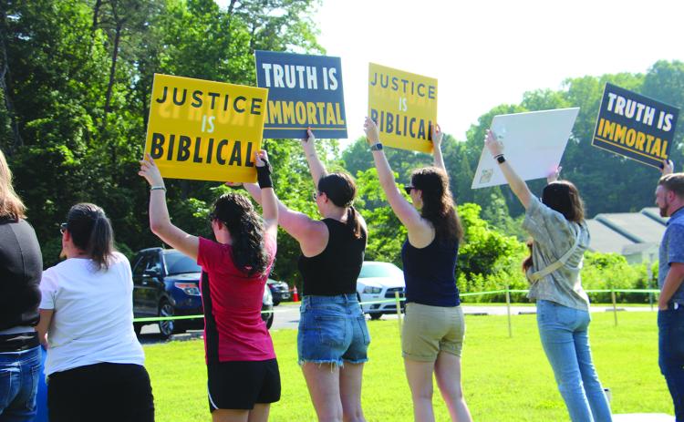 Last week, protesters on the Truett-McConnell University campus demanded an investigation into allegations of sexual abuse and harassment at the Christian school. DENISE ETHERIDGE/CNI News Service
