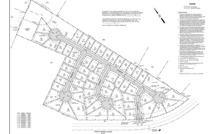 Clarkesville Planning Commission approved the preliminary plat for the 58-unit Village Crest Subdivision on Tuesday.