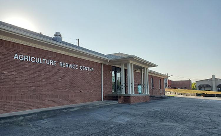 The Agriculture Service Center, positioned beside where the old courthouse once stood, is a possible option for the new fire house. (Samantha Sinclair/Staff)