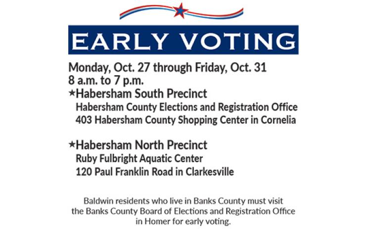 Early voting continues through Oct. 31.