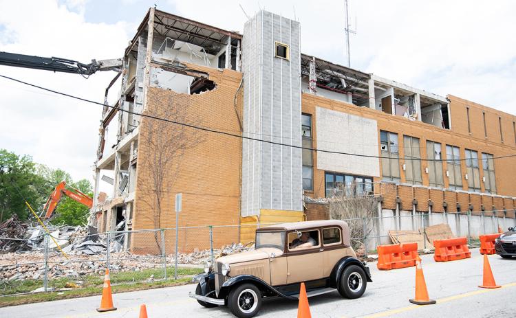 The old courthouse was demolished after the city of Clarkesville acquired the property from the county. (Zach Taylor/Staff)