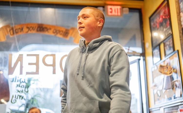 Riley Hembree walked through the doors at El Patron for his surprise party last Saturday. His family and friends celebrated his 17th birthday and the fulfillment of his Make-A-Wish trip to Hawaii. (Zach Taylor/Staff)