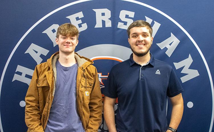 From left, Jacob Ramey and Kaleb Adams are named the STAR Students of Habersham Central High School for 2026. (Hannah Caudell/Staff)