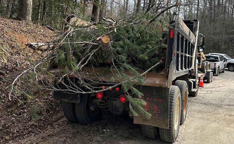 Habersham County Public Works continues to remove debris from winter storms. (Habersham County/Submitted)