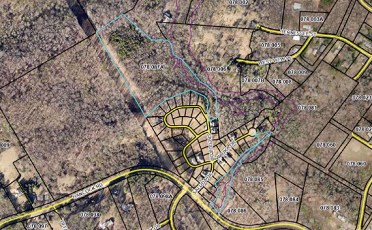 McClain Investment Properties owns 10.74 acres, noted as Tax Map Number 078087A, which they requested rezoning from Agriculture to R-2 Multi-Family Residential to build a 34-lot single-family home subdivision. The request was denied by Demorest City Council in April. (Submitted)