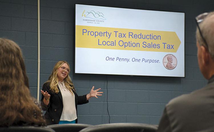 Partnership Habersham Executive Director Alex Robinson is set to help voters understand the benefits of the Property Tax Reduction Local Option Sales Tax, or PTRLOST. (Samantha Sinclair/Staff)