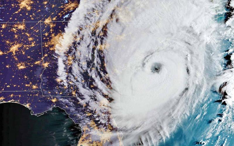 Hurricane Dorian, recently a category 3 storm seemingly bigger than Georgia, continued to shift north up the U.S. coast as of press deadline Thursday, bringing tornadoes and flooding to the Carolinas. (Photo/National Oceanic and Atmospheric Administration)