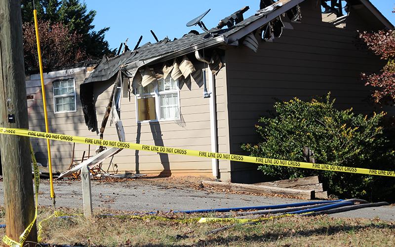 Authorities are requesting the public’s assistance with information leading to the arrest and conviction of someone responsible for arson at a home on 459 Irvin St. in Cornelia. The fire occurred early Monday morning. Photo by ERIC PEREIRA