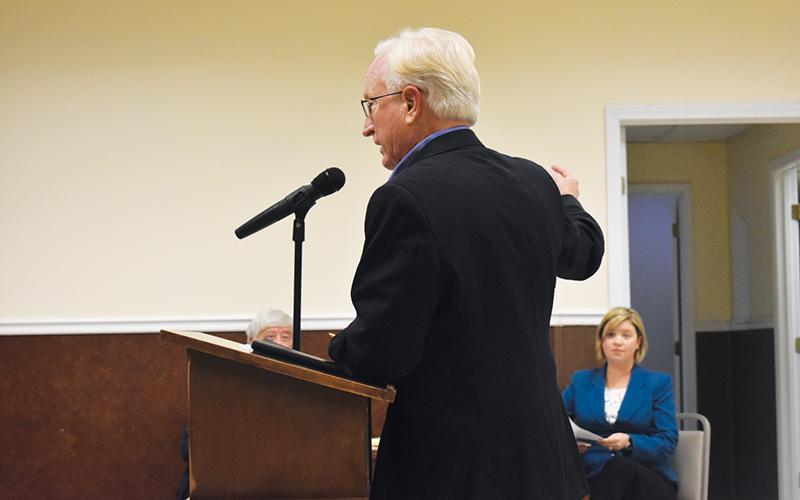 County Manager Phil Sutton went back and forth with Baldwin officials Monday at the city council meeting regarding the city’s decision to terminate their automatic aid agreement in 2018 and how that played a role in plans to annex unincorporated islands.