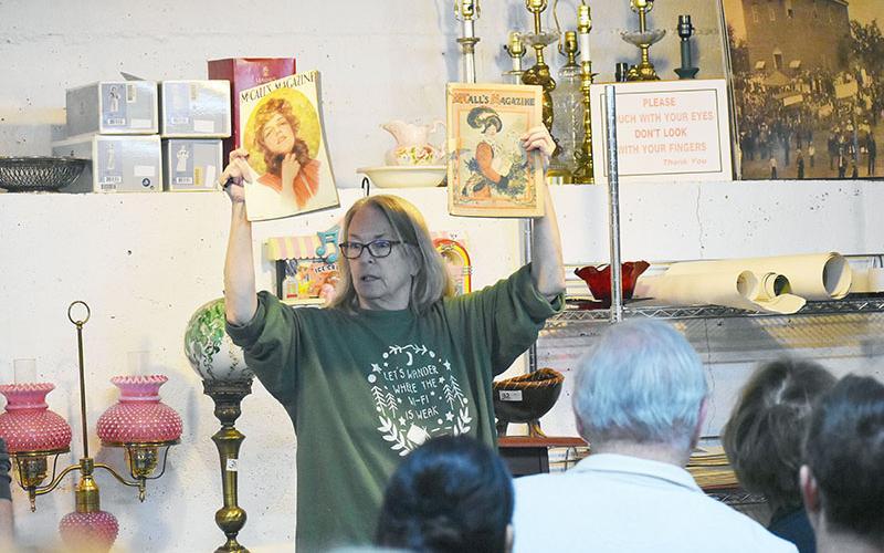 Attendees of the auction in Clarkesville Friday night saw everything from cappuccino sets to old posters and magazines, which sold for as little as $5.
