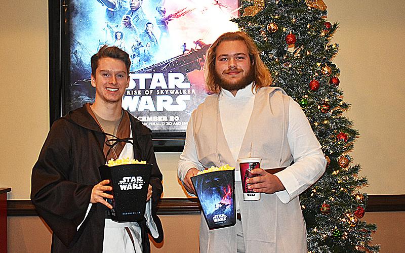 Habersham Hills had a packed house Thursday night for the premiere of Stars Wars: The Rise of Skywalker. Some fans of the franchise took the opportunity to dress up as some of their favorite characters. David Windmiller of Sautee dressed as Anakin Skywalker and Jacob Anderson of Cleveland dressed as Obi-Wan Kenobi.