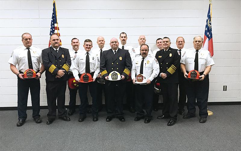 Habersham County Emergency Services honored 11 officers Friday with a badge-pinning ceremony.