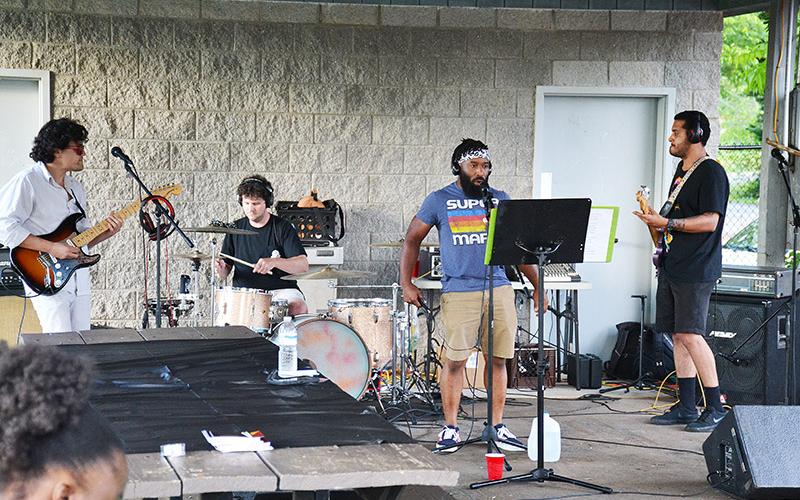 Social Engineers performed as the musical entertainment at the Juneteenth event at Jim Smith Park in Cornelia on Friday night.