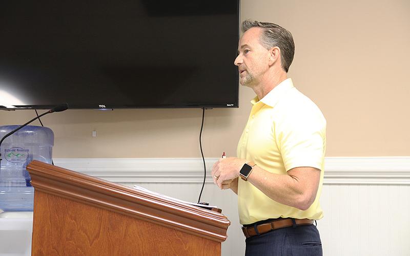 Fletcher Holliday, President of Engineering Management Inc. (EMI) visited the council Tuesday night. EMI oversees the City’s wastewater treatment plant operations and ensures they are following EPD regulations.