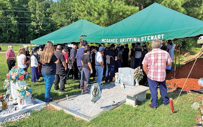 Mourners gathered Tuesday morning to pay respects at the funeral of North Habersham Middle School student Lucero Ramirez. Photo by ERIC PEREIRA
