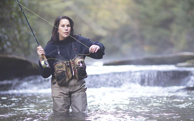 Abby Jackson has been running her fly fishing operation in Clarkesville for the last 24 years.
