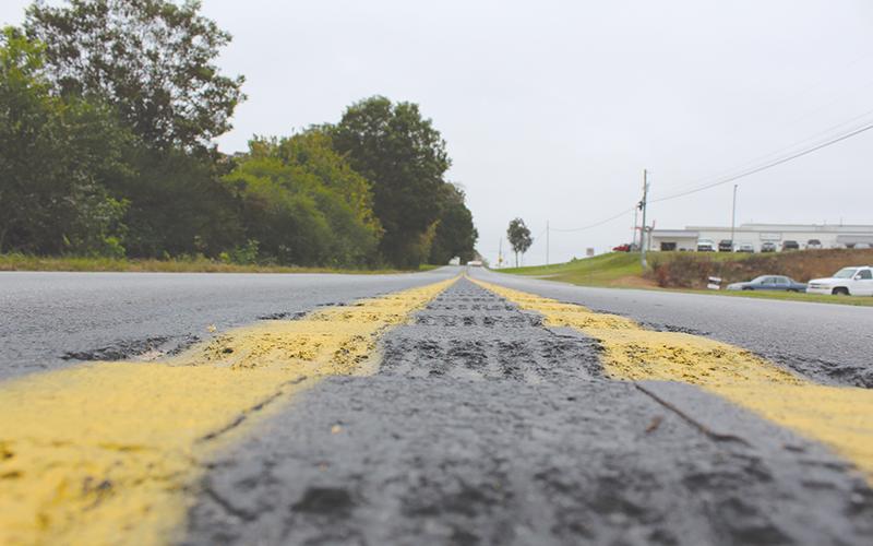 Rumble strips have been popping up on the center line of several Habersham County roads in the last few weeks, including Cannon Bridge Road shown here. They help promote safety and keep drivers in their own lanes. Photo by ISAIAH SMITH/Staff