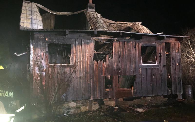 An Airbnb rental on Turkey Crest Drive burned in a fire overnight. CHAD BLACK/Submitted