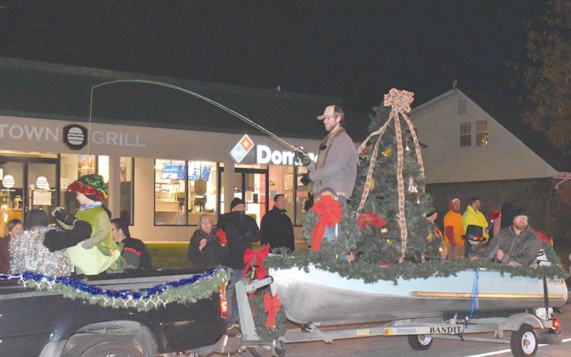 Unicoi Outfitters had one of the more elaborate floats in the parade.