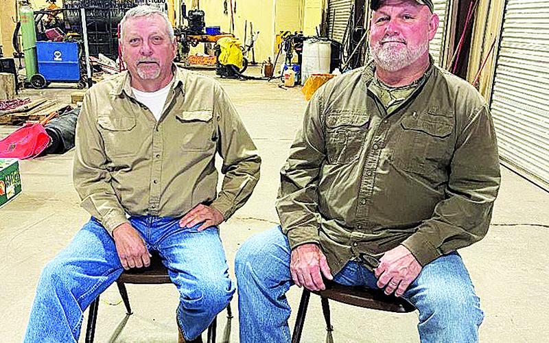 County employees Gary Crocker and Wesley Wade were honored by Habersham County Jan. 4 after calling it a career after decades of service. CAROLYN McDUFFIE/Submitted
