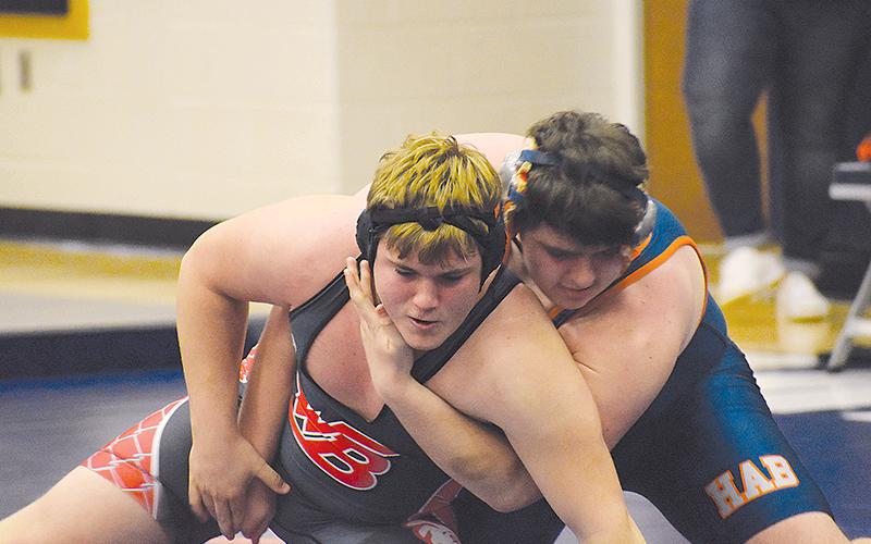 Habersham Central’s Dalton King (right) has his opponent under control.