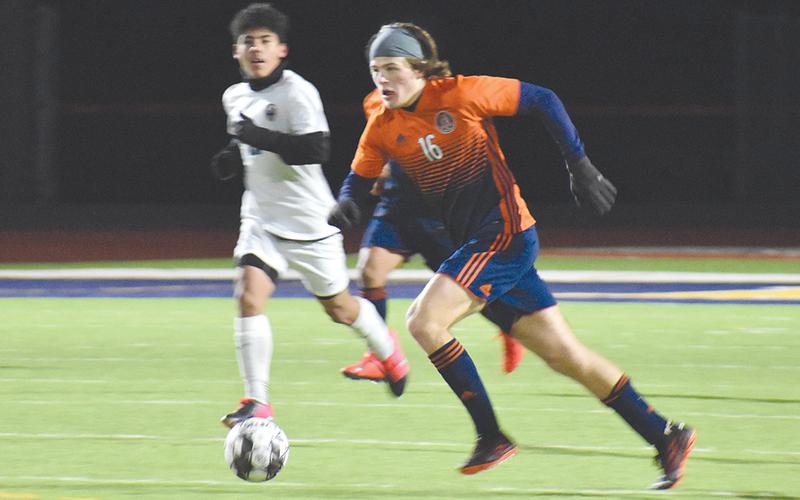Habersham Central’s Ellis Wallace notched a hat trick Tuesday night, including two goals in overtime, against Dacula.