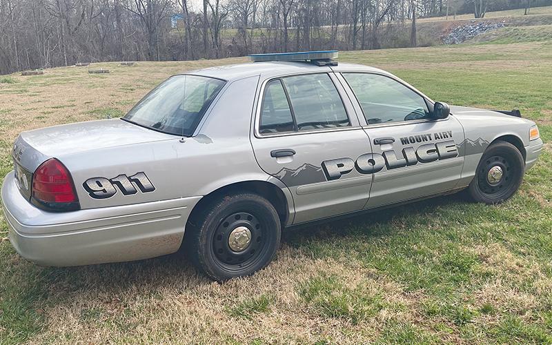 The Mt. Airy Police Department has gotten years of service from a 2008 Crown Victoria, but it is now seeking a grant to help pay for a newer patrol vehicle.