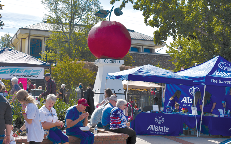 Folks enjoy last year’s Big Red Apple Festival in Cornelia after it returned from the COVID-19 shutdown. That event was big, but this year’s version is looking even bigger. FILE