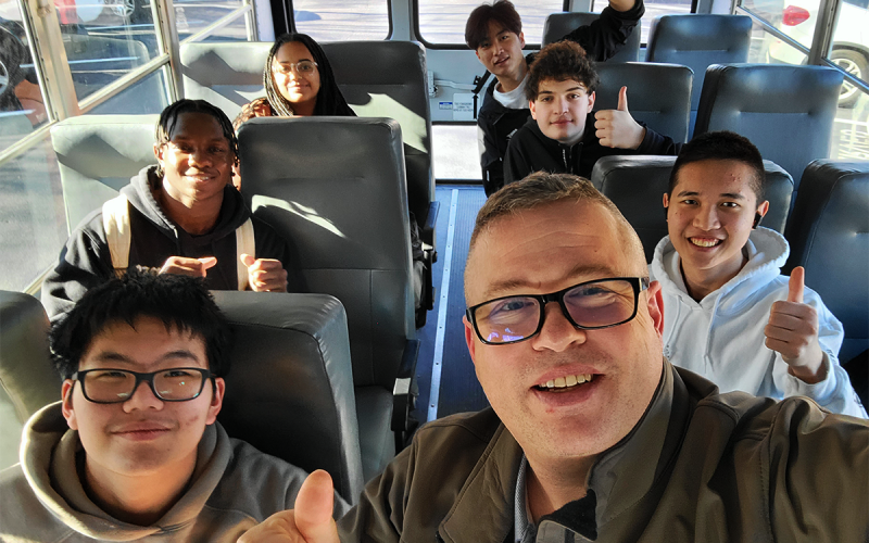 Shown are Tallulah Falls School robotics team members (front row) William Xu and Scott Davis; Second row, Nana Amankwah and Yen Chou; Third row, Lily Desta and Luka Kutateladze and in back, Seungwook “Daniel” Shen. TALLULAH FALLS SCHOOL/Submitted 