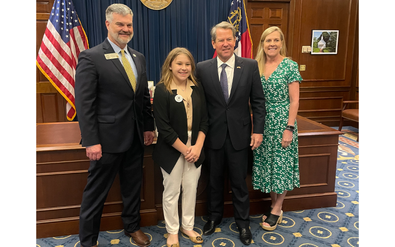 Marley got a chance to meet Gov. Brian Kemp and Marty Kemp, thanks to Anderson. DENNIS GALLMAN/Submitted
