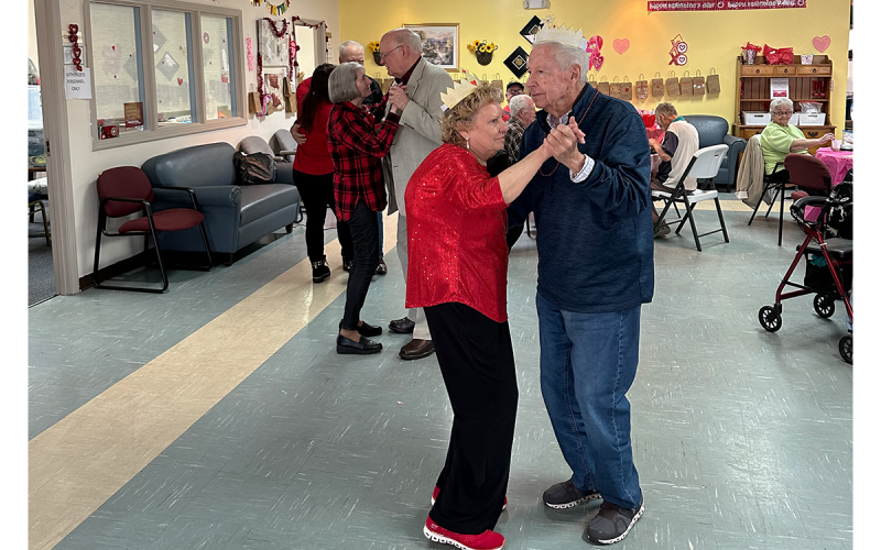 Sylvia Woodall and Richard Creasman were king and queen at the Habersham Senior Center’s Valentine’s dance. COURTNEY UNDERWOOD/Submitted