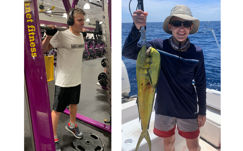 Whether Zac Baker is busting it at the gym or catching fish, he puts 100 percent into everything he does. ANGELIA BAKER/Submitted