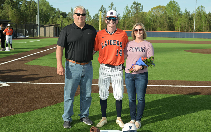 Canon Wilbanks was escorted on Senior Day by his parents Michelle and Rich Wilbanks. RANDY CRUMP/Special
